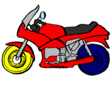 Disegno Motocicletta  pitturato su marco