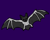 Disegno Pipistrello in volo  pitturato su luigi
