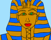 Disegno Tutankamon pitturato su ferdinando