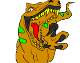 Disegno Velociraptor  II pitturato su alessandra