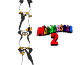 Disegno Madagascar 2 Pinguino pitturato su ARES