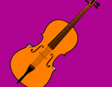 Disegno Violino pitturato su silvia