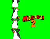 Disegno Madagascar 2 Pinguino pitturato su lara mete