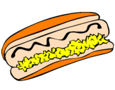 Disegno Hot dog pitturato su harley