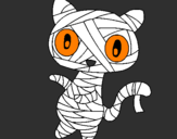 Disegno Mummia gatto scaraboechio pitturato su clarissa