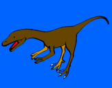 Disegno Velociraptor II pitturato su Davide