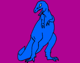 Disegno Tyrannosaurus Rex pitturato su Massimo Call.