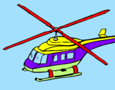 Disegno Elicottero   pitturato su paolo