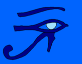 Disegno Occhio di Horus  pitturato su marty the best