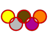 Disegno Anelli dei giochi olimpici  pitturato su federica