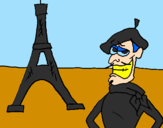 Disegno Francia pitturato su alessandro