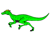 Disegno Velociraptor  pitturato su Gabriel