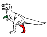 Disegno Tyrannosaurus Rex  pitturato su Samuel
