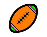 Disegno Pallone da calcio americano II pitturato su MASSIMO