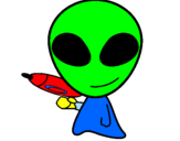 Disegno Alieno II pitturato su giuseppe  tavasso