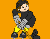 Disegno Bambino che gioca a hockey  pitturato su lorenzo