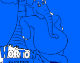 Disegno Horton pitturato su fabiana