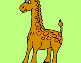 Disegno Giraffa pitturato su margarita