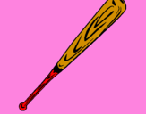 Disegno Mazza da baseball  pitturato su chiara Fiorillo