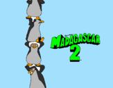 Disegno Madagascar 2 Pinguino pitturato su filippa