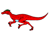 Disegno Velociraptor  pitturato su giuseppe c