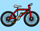 Disegno Bicicletta pitturato su Leda
