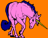 Disegno Unicorno brado  pitturato su sara catellani