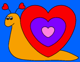 Disegno Lumachina cuore  pitturato su Isa23bella da Jessi12ca