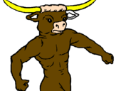 Disegno Testa di bufalo  pitturato su andrea roncucci