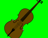 Disegno Violino pitturato su francesco