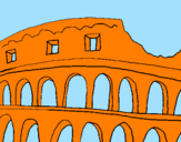Disegno Colosseo pitturato su Vedrana
