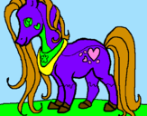 Disegno Pony pitturato su davide