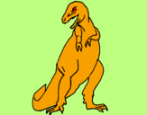 Disegno Tyrannosaurus Rex pitturato su dino