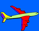 Disegno Aeroplano  pitturato su stefano