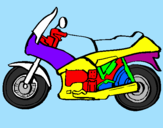 Disegno Motocicletta  pitturato su ThomasCarlo
