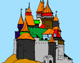 Disegno Castello medievale  pitturato su Gennaro Rocco