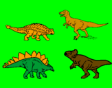 Disegno Dinosauri di terra  pitturato su Federico