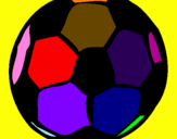 Disegno Pallone da calcio pitturato su Nicola