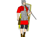Disegno Soldato romano  pitturato su il  fire