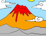 Disegno Monte Fuji pitturato su FRANCY