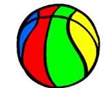 Disegno Pallone da pallacanestro pitturato su nicolò