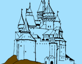 Disegno Castello medievale  pitturato su MATTEO