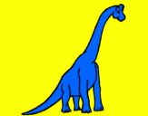 Disegno Branchiosauro  pitturato su massy