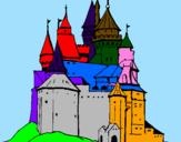 Disegno Castello medievale  pitturato su sofia iacovetti