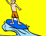 Disegno Surf pitturato su RAFFAELE SCURO 