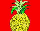 Disegno ananas  pitturato su alice