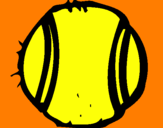 Disegno Palla da tennis  pitturato su luca caiazzo