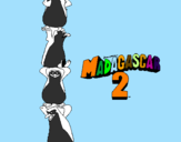 Disegno Madagascar 2 Pinguino pitturato su diego05