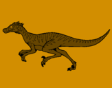 Disegno Velociraptor  pitturato su MANUEL