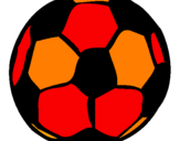 Disegno Pallone da calcio pitturato su simone